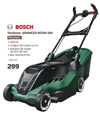Promotions Bosch tondeuse advanced rotak 690 - Bosch - Valide de 08/04/2019 à 31/12/2019 chez Mr. Bricolage