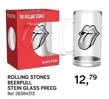 Promoties Rolling stones beerpull stein glass preeg - Huismerk - Supra Bazar - Geldig van 30/04/2019 tot 28/05/2019 bij Supra Bazar