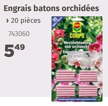 Promotions Engrais batons orchidées - Compo - Valide de 08/04/2019 à 31/12/2019 chez Mr. Bricolage