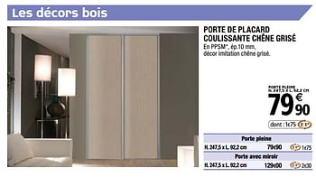 Porte Placard Coulissante Brico Depot
 - Promotion Brico Depot Porte De Placard Coulissante Chene Grise Produit Maison Brico Depot Meubles Valide Jusqua 4 Promobutler