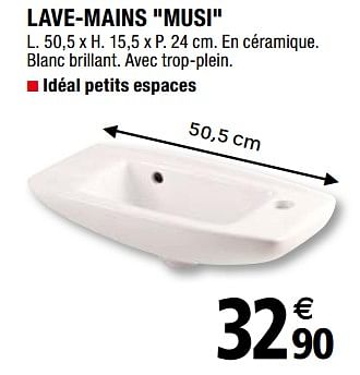 Promotions Lave-mains musi - Produit Maison - Brico Depot - Valide de 01/04/2019 à 31/12/2019 chez Brico Depot