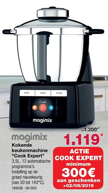 Promoties Magimix kokende keukenmachine cook expert - Magimix - Geldig van 25/04/2019 tot 26/05/2019 bij Home & Co