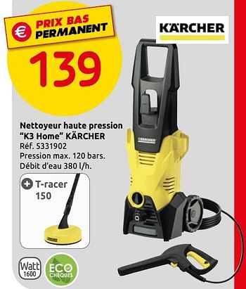 Promotions Nettoyeur haute pression k3 home kärcher - Kärcher - Valide de 15/05/2019 à 27/05/2019 chez Brico