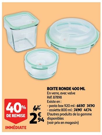 Promotions Boite ronde - Produit Maison - Auchan Ronq - Valide de 07/05/2019 à 14/07/2019 chez Auchan Ronq