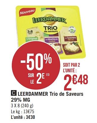 Promotions Leerdammer trio de saveurs - Leerdammer - Valide de 07/05/2019 à 19/07/2019 chez Géant Casino
