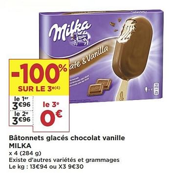 Bâtonnets Milka Chocolat & Vanille