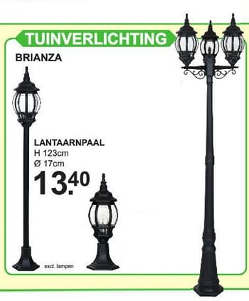 Promotions Tuinverlichting lantaarnpaal - Brianza - Valide de 06/05/2019 à 25/05/2019 chez Van Cranenbroek
