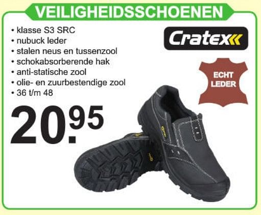 Cratex Veiligheidsschoenen Promotie bij Van Cranenbroek