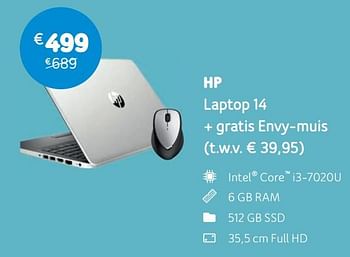 Promotions Hp laptop 14 - HP - Valide de 06/05/2019 à 03/06/2019 chez Telenet