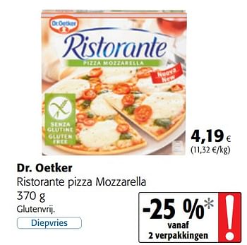 Dr Oetker Dr Oetker Ristorante Pizza Mozzarella Promotie Bij Colruyt