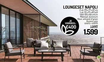 Promoties Loungeset napoli - Huismerk - Oh'Green - Geldig van 04/04/2019 tot 30/06/2019 bij Oh'Green