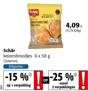 Promoties Schär keizersbroodjes - Schar - Geldig van 08/05/2019 tot 21/05/2019 bij Colruyt