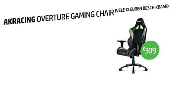 Promoties Akracing overture gaming chair - Huismerk - VCD - Geldig van 06/05/2019 tot 20/08/2019 bij VCD