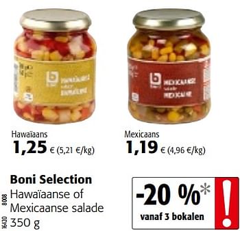 Promoties Boni selection hawaïaanse of mexicaanse salade - Boni - Geldig van 08/05/2019 tot 21/05/2019 bij Colruyt