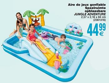 Promoties Aire de jeux gonflable speelruimte opblaasbare jungle adventure - Intex - Geldig van 14/05/2019 tot 27/05/2019 bij Cora