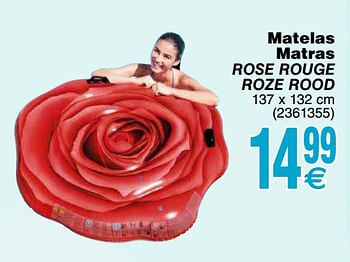 Promoties Matelas matras rose rouge roze rood - Intex - Geldig van 14/05/2019 tot 27/05/2019 bij Cora