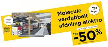 Promoties Molecule verdubbelt afdeling elektro tot -50% - Huismerk - Molecule - Geldig van 07/05/2019 tot 29/05/2019 bij Molecule