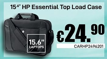 Promoties 15.6`` hp essential top load case - HP - Geldig van 10/05/2019 tot 26/05/2019 bij Compudeals