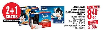 Promoties Aliments pour chats kattenvoeding felix - Purina - Geldig van 14/05/2019 tot 27/05/2019 bij Cora