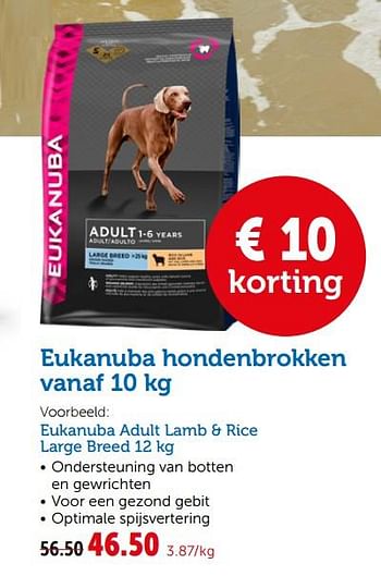 Promoties Eukanuba hondenbrokken - Eukanuba - Geldig van 21/05/2019 tot 02/06/2019 bij Aveve