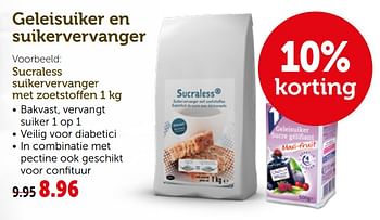 Promoties Sucraless suikervervanger met zoetstoffen - Sucraless - Geldig van 21/05/2019 tot 02/06/2019 bij Aveve