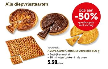 Promoties Aveve carré confituur abrikoos - Huismerk - Aveve - Geldig van 21/05/2019 tot 02/06/2019 bij Aveve