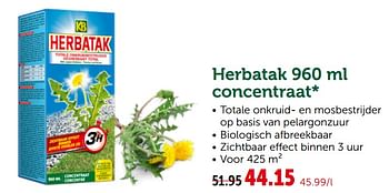 Promoties Herbatak concentraat - KB - Geldig van 21/05/2019 tot 02/06/2019 bij Aveve