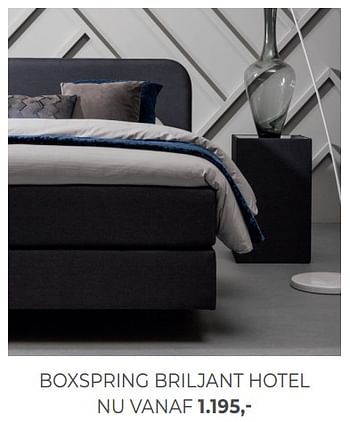 Promoties Boxspring briljant hotel - Huismerk - Goossens Wonen & Slapen - Geldig van 10/05/2019 tot 01/06/2019 bij Goossens Wonen & Slapen