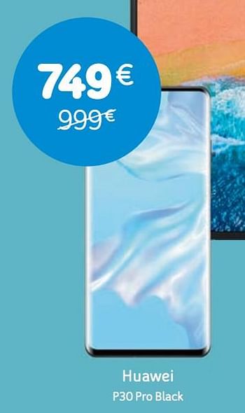 Promotions Huawei p30 pro black - Huawei - Valide de 06/05/2019 à 03/06/2019 chez Telenet