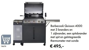 Promoties Barbecook quisson 4000 - Barbecook - Geldig van 09/05/2019 tot 31/08/2019 bij Multi Bazar