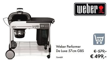 Promoties Weber performer de luxe 57cm gbs - Weber - Geldig van 09/05/2019 tot 31/08/2019 bij Multi Bazar
