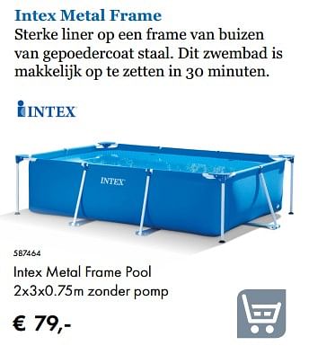 Promoties Intex metal frame pool - Intex - Geldig van 09/05/2019 tot 31/08/2019 bij Multi Bazar