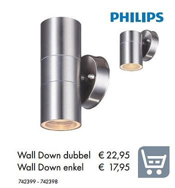 Promoties Wall down dubbel - Philips - Geldig van 09/05/2019 tot 31/08/2019 bij Multi Bazar