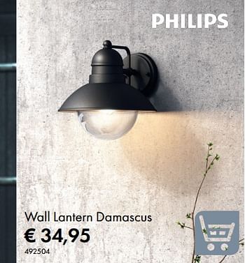 Promoties Wall lantern damascus - Philips - Geldig van 09/05/2019 tot 31/08/2019 bij Multi Bazar