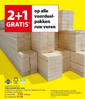 Promoties Voordeelpakken ruw vuren - Huismerk - Gamma - Geldig van 15/05/2019 tot 27/05/2019 bij Gamma