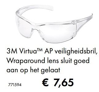 Promoties 3m virtua ap veiligheidsbril, wraparound lens - 3M - Geldig van 09/05/2019 tot 31/08/2019 bij Multi Bazar