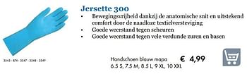 Promoties Jersette 300 handschoen blauw mapa - Huismerk - Multi Bazar - Geldig van 09/05/2019 tot 31/08/2019 bij Multi Bazar