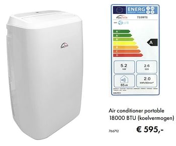Promoties Air conditioner portable 18000 btu - Huismerk - Multi Bazar - Geldig van 09/05/2019 tot 31/08/2019 bij Multi Bazar