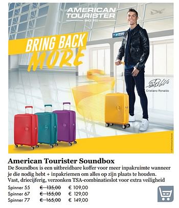 Promoties American tourister soundbox spinner 55 - American Tourister - Geldig van 09/05/2019 tot 31/08/2019 bij Multi Bazar