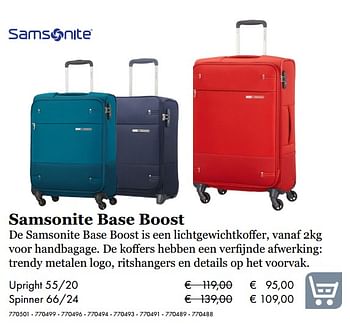 Promotions Samsonite base boost upright 55-20 - Samsonite - Valide de 09/05/2019 à 31/08/2019 chez Multi Bazar