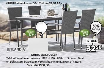 Promoties Gudhjem stoelen - Jutlandia - Geldig van 13/05/2019 tot 26/05/2019 bij Jysk