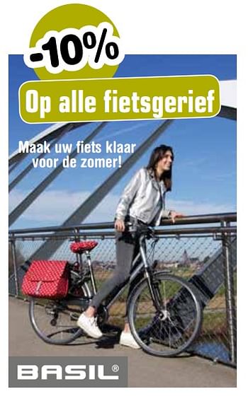 Promotions -10% op alle fietsgerief - Basil - Valide de 13/05/2019 à 26/05/2019 chez Europoint