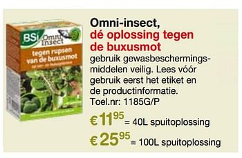 Promoties Omni-insect - BSI - Geldig van 13/05/2019 tot 26/05/2019 bij Europoint