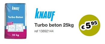 Promoties Turbo beton - Knauf - Geldig van 13/05/2019 tot 26/05/2019 bij Europoint