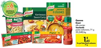 Promoties Pasta carbonara - Knorr - Geldig van 15/05/2019 tot 27/05/2019 bij Carrefour
