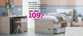 Promotions Bed tempo - Produit maison - Leen Bakker - Valide de 13/05/2019 à 26/05/2019 chez Leen Bakker