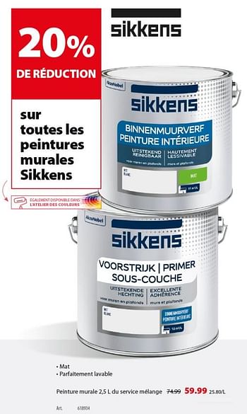 Promotions Peintures murales sikkens - Sikkens - Valide de 15/05/2019 à 27/05/2019 chez Gamma