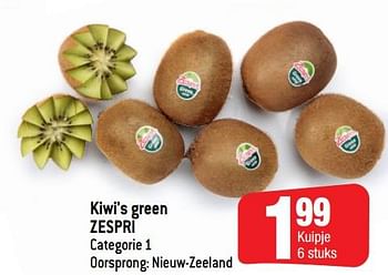 Promoties Kiwi`s green zespri - Zespri - Geldig van 22/05/2019 tot 28/05/2019 bij Smatch