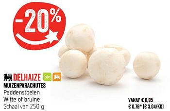Promoties Muizenparachutes paddenstoelen witte of bruine - Huismerk - Delhaize - Geldig van 16/05/2019 tot 22/05/2019 bij Delhaize