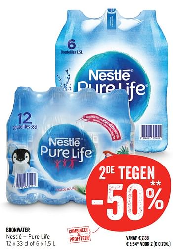 Promoties Bronwater nestlé - Nestlé - Geldig van 16/05/2019 tot 22/05/2019 bij Delhaize